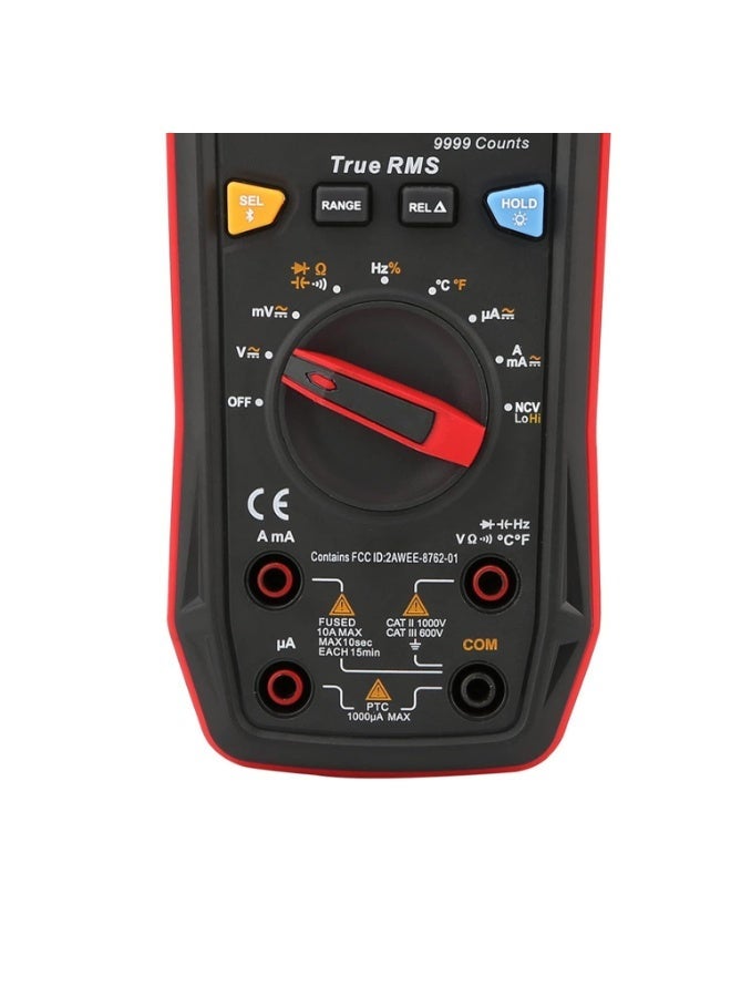 UNI-T UT60BT Professional Digital Multimeter, 9999 Counts Display, True RMS Measurement, Bluetooth Connection, Temperature Probe and Backlight - - Image 2