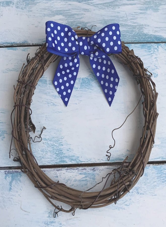 GiftWrap Etc. Royal Blue & White Polka Dots Pre-Tied Bows - 3" Wide, Set of 12, 4th of July, America 250 Anniversary, Father's Day, Grosgrain Ribbon, Police Support, Gift Basket, Party, Birthday, Veterans Day - Image 2
