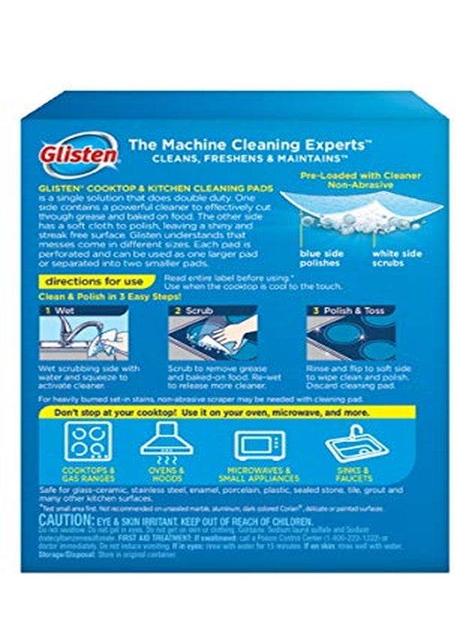 Glisten موقد جليستون GC0608T وتنظيف المطبخ، 8 وسادات كبيرة/16 وسادة صغيرة، أبيض - Image 2