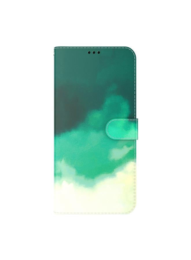 Zaboon Case For iPhone 13 Pro Max Watercolor Pattern Horizontal Flip Leather Case with Holder & Card Slot & Wallet - Image 2