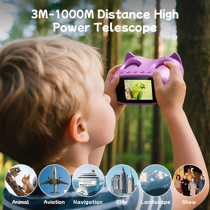 2-in-1 Microscope & Telescope 1000X Microscope 10X Telescope - 2.0" IPS Screen 1080P Camera Adjustable LED Light Purple Portable Learning Tool for Kids 3-12 Indoor Outdoor Exploration - Image 5