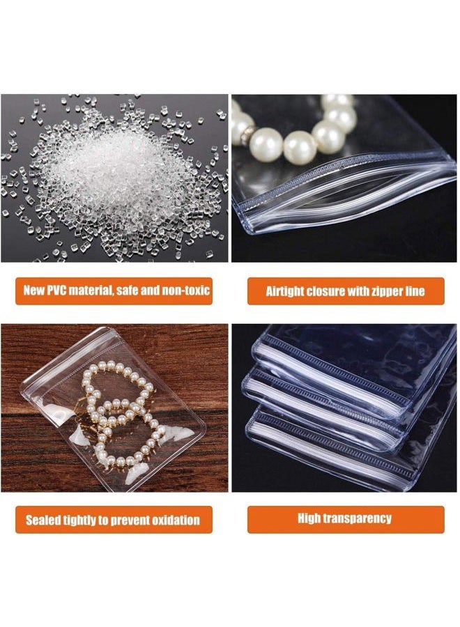 GSXRB PVC Anti Tarnish Jewelry Bags,Jewelry Bags Clear Plastic. Jewelry Pouch for Jewelry Rings and Earrings(100PCS 2.36*3.15IN） - Image 4