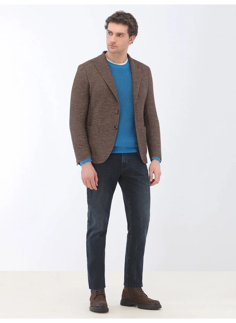 كيب Saks Crew Neck Cotton Blend Knitwear