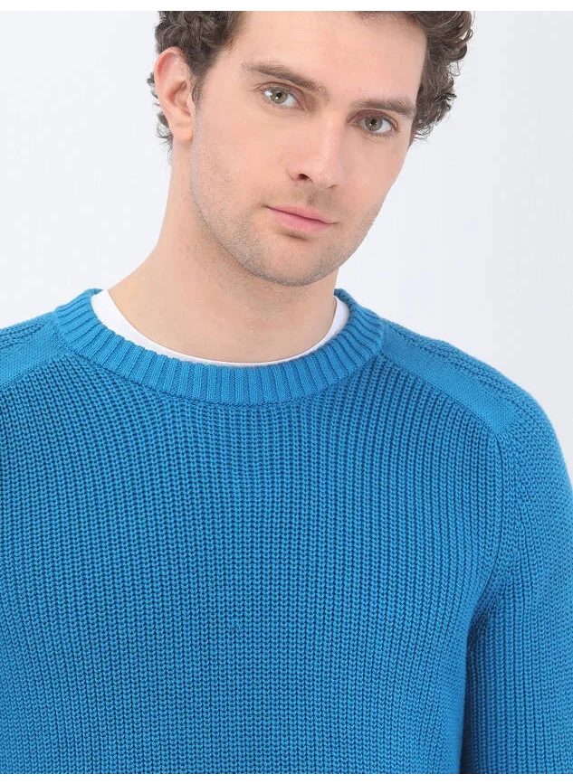 كيب Saks Crew Neck Cotton Blend Knitwear