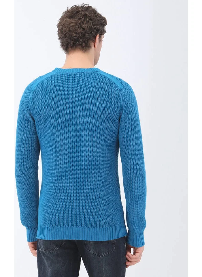 كيب Saks Crew Neck Cotton Blend Knitwear