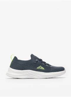 Boys Textured Slip On Sports Shoes with Lace Detail and Pull Tabs