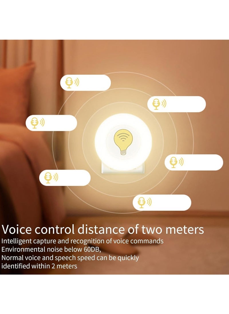 CMGTYYD. 2Pcs الأطفال مصابيح الليل الإلهام الإبداعي LED مصابيح الليل USB التوصيل الذكي، ضوء قابل للتعديل التحكم الصوتي، مصابيح الأجواء الزخرفية مناسبة للمنزل، غرفة المعيشة، مكتب الأطفال  - Image 3