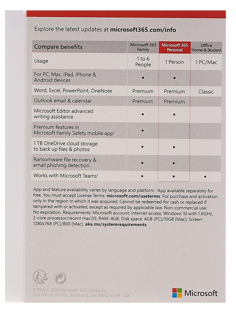 Microsoft - Office 365 (Account) Permanent Use Can Be Used On 5 Devices At The Same Time Pc/mac Universal - Word, Excel, Powerpoint, Onedrive Cloud Storage Function - Image 1