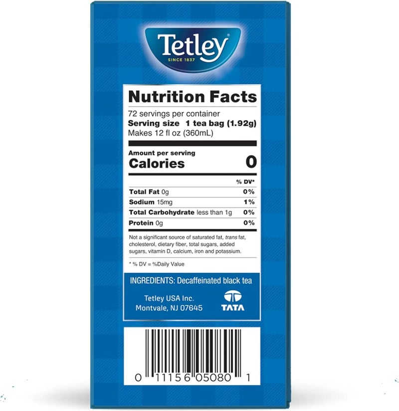 Tetley شاي تيتلي الكلاسيكي منزوعة الكافيين - 72 كيس - Image 2