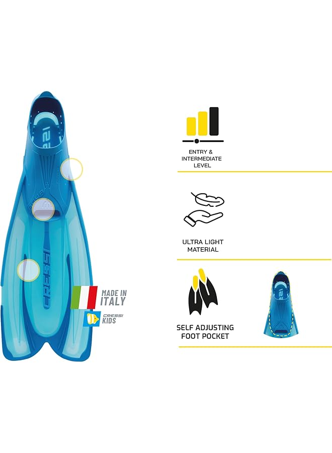 Cressi Agua Self Adjusting Fins For Diving Apnea & Snorkeling And Sizes Unisex Adults Juniors - Image 2