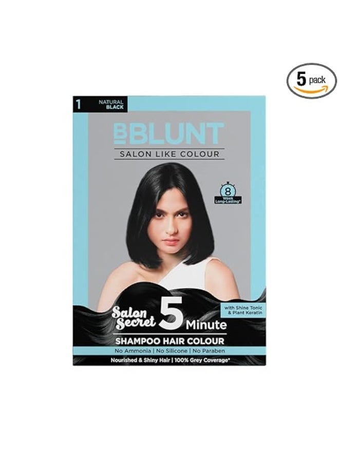 BBLUNT SS 5MIN SHAMPOO HC - NATURAL BLACK 20ML 5 PIECES - Image 1