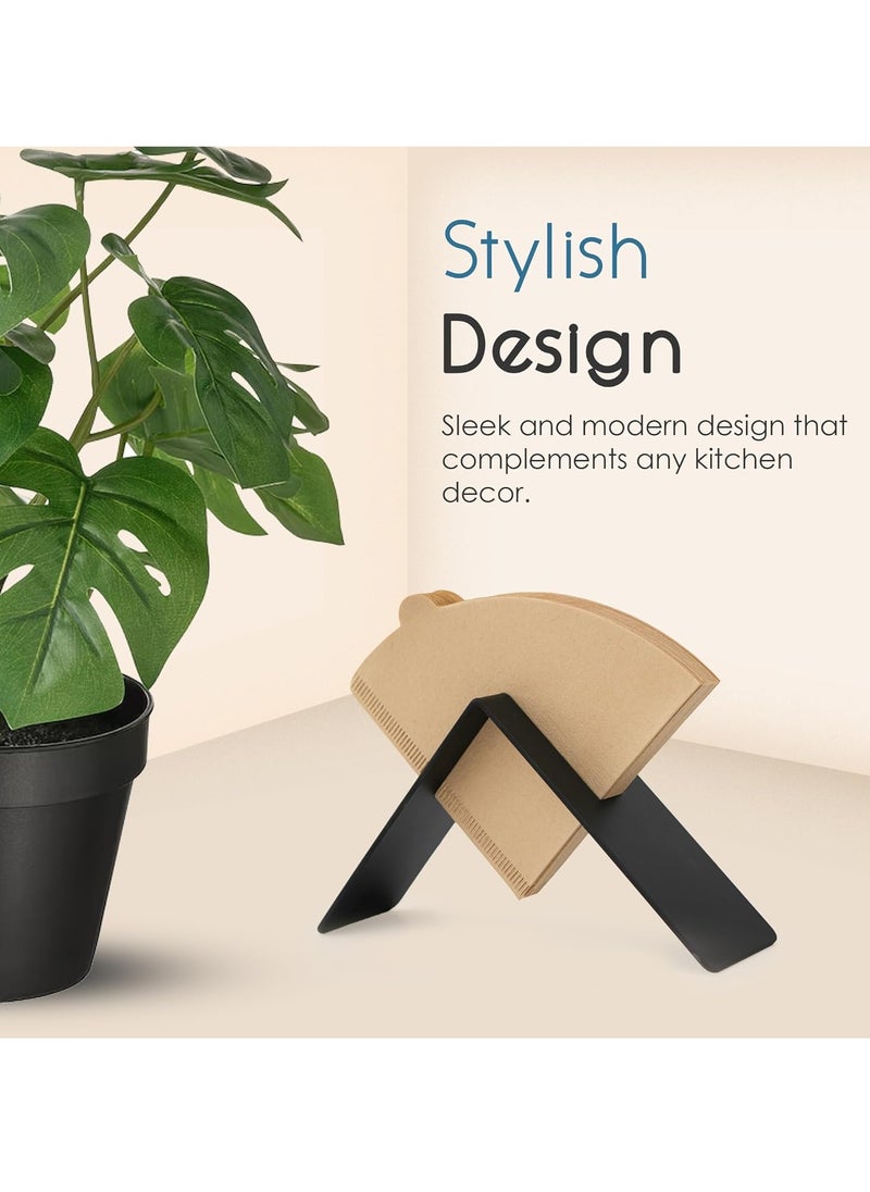 Coffee Filter Paper Holder, Cone Coffee Filter Container, Stylish and Solid Look Filtering Paper Rack for Home