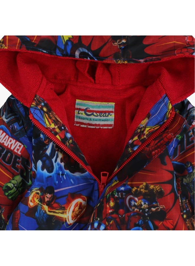 I.Wear I.Wear Boys Swim Robe – Blue with Avengers Print  - Image 3
