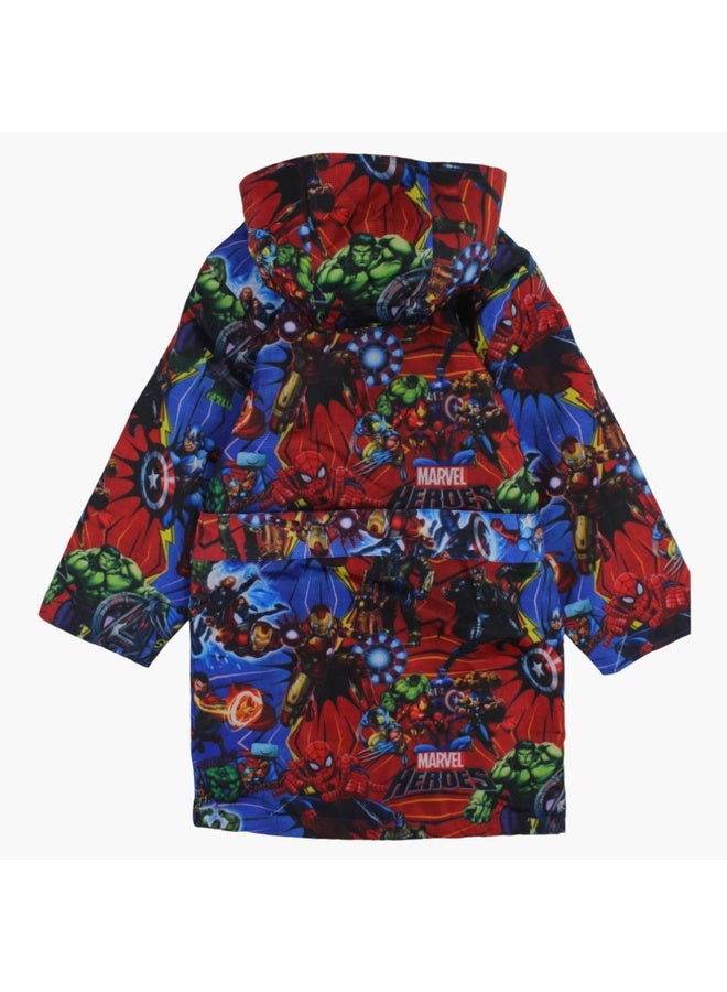 I.Wear I.Wear Boys Swim Robe – Blue with Avengers Print  - Image 2
