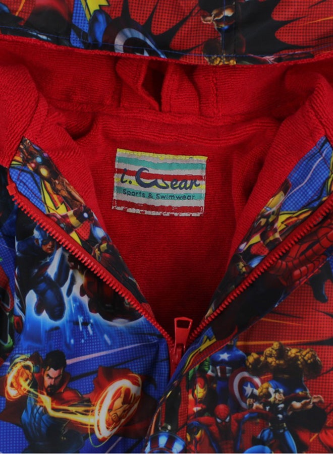 آي وير I.Wear رداء سباحة للأولاد - أزرق مع طباعة Avengers  - Image 3