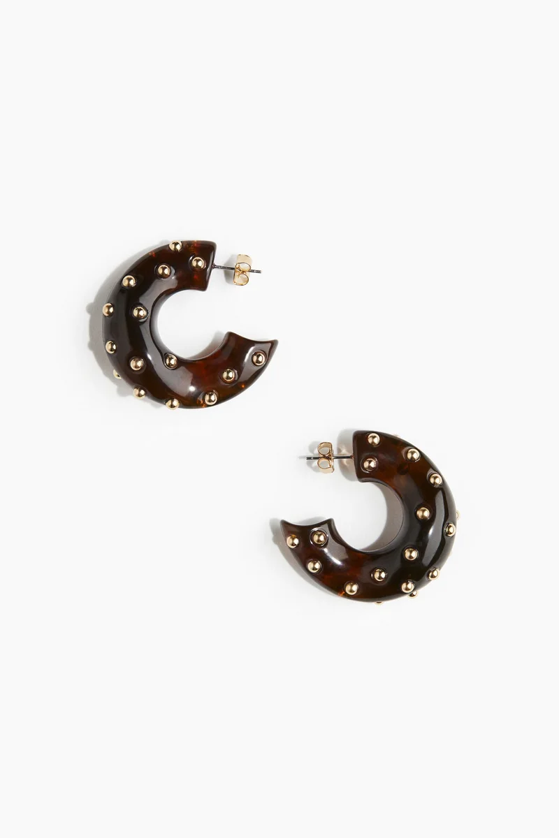 H&M Studded hoop earrings