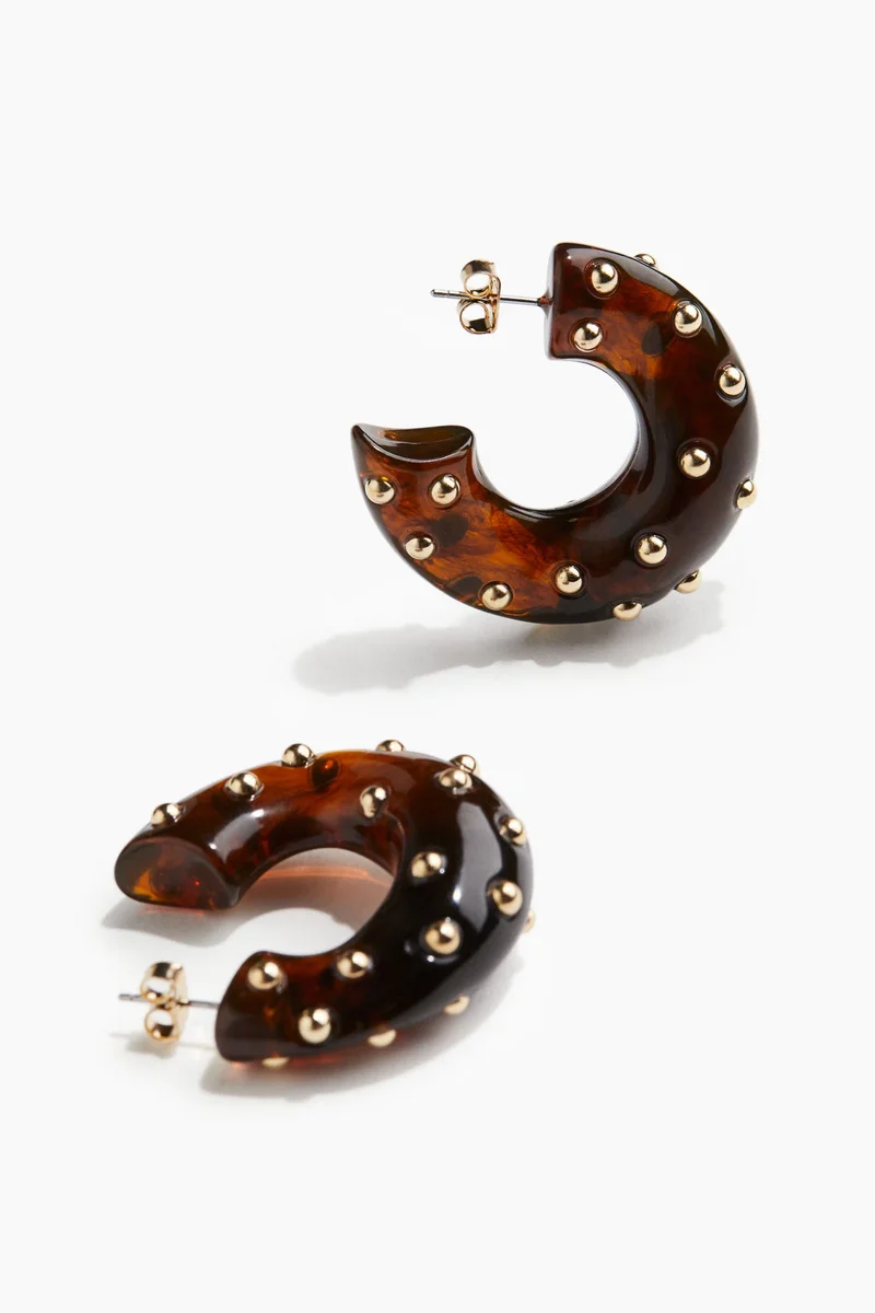 H&M Studded hoop earrings