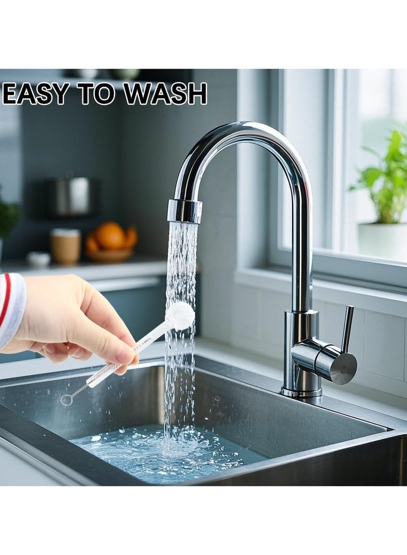 فاصولا مجموعة قش زجاجية مكونة من قطعتين قابلة لإعادة الاستخدام وشفافة ومتينة وتصميم صديق للبيئة ، مثالي للعصائر والعصائر والمزيد. - Image 4