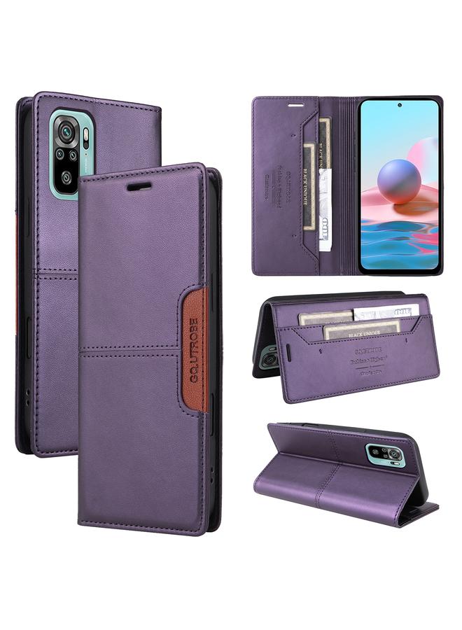 The Bros Case For Redmi Note 10 4G G01 RFID Anti-theft Leather Phone Case