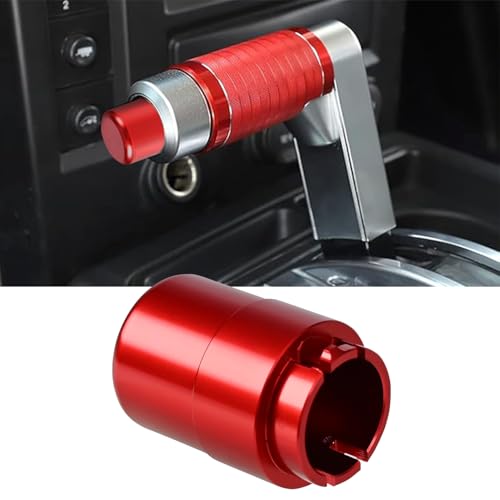 Canitu Transmission Shifter Button Knob Gear Shift Handle Button for Hummer H2 and H2 SUT 2003 2004 2005 2006 2007 2008 2009, CNC Aluminum Alloy Anti-Raust Durable Accessories (Red) - Image 1