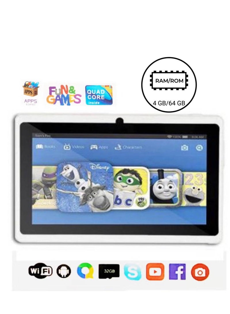 I-TOUCH Kids Android Tablet C704 7" Smart Wifi Tab For Kids With 4GB RAM 64GB ROM Dual-Core Processor Supported Wifi and Bluetooth - white - Image 2