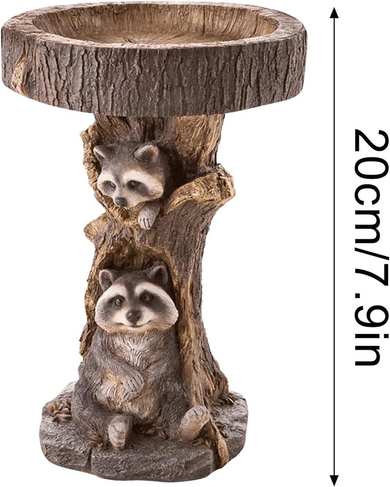 woobles Sunflower Bird Bath for Outdoor with Brown Pedestal Handmade Wild Bird Feeder Birdbath Bowls for Garden Polyresin Bird Feeder Outdoor Garden Lawn Yard Decorations (C) C - Image 3