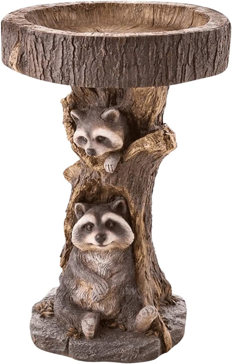 woobles Sunflower Bird Bath for Outdoor with Brown Pedestal Handmade Wild Bird Feeder Birdbath Bowls for Garden Polyresin Bird Feeder Outdoor Garden Lawn Yard Decorations (C) C - Image 4