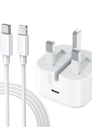 20W iPhone Fast Charger | Fast USB C Wall Charger with 1m USB C to Lightning Cable Compatible with iPhone 14/14 Pro/14 Pro Max/13/12/SE2020/11/XR/XS Max/X/iPad - pzsku/Z745CED357BF8415D919EZ/45/_/1735131750/2bede48a-d4d2-4c9d-8057-e706f727e0d8