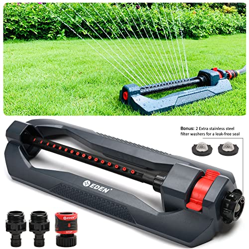Eden 96213 Lawn & Garden Essential Oscillating Sprinkler | Water Sprinkler for Yard,Covers up to 3,600 sq. ft., Heavy Weight Base - Image 2