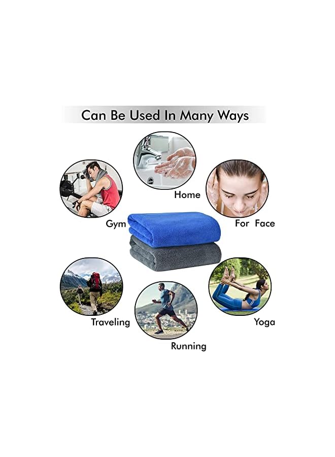 The Bros Microfiber Bath Towel Beach Towel Micro Fiber Bath Sheet Soft and Durable 80X170 cm (Grey) - Image 3