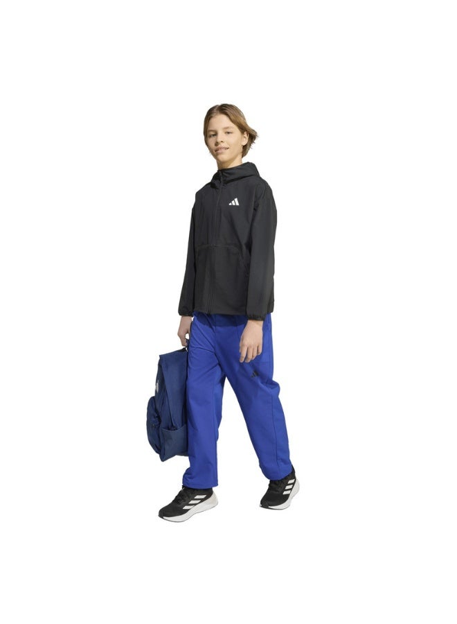 اديداس أديداس جاكيت بغطاء رأس للأطفال أسود - Image 4