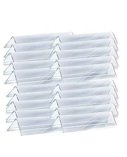 WeKonnect; Clear Acryic Name Stand | 2 Sided V-Shaped Desk Sign Name Plate Display Table Stand | For Office, Conference, Restaurants, Business Events, Exhibitions (10" Inches - Pack of 20) - Image 2