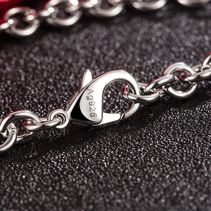 Dankadi 925 Sterling Silver Classic Round Cable Wire Link Bracelet Women Cuban Curb Oval Belcher Link Chain 5.9 to 9 in For Men 24k Gold Plated Cuff Jewelry Gift (6MM Silver, 5.9 inch) - Image 5
