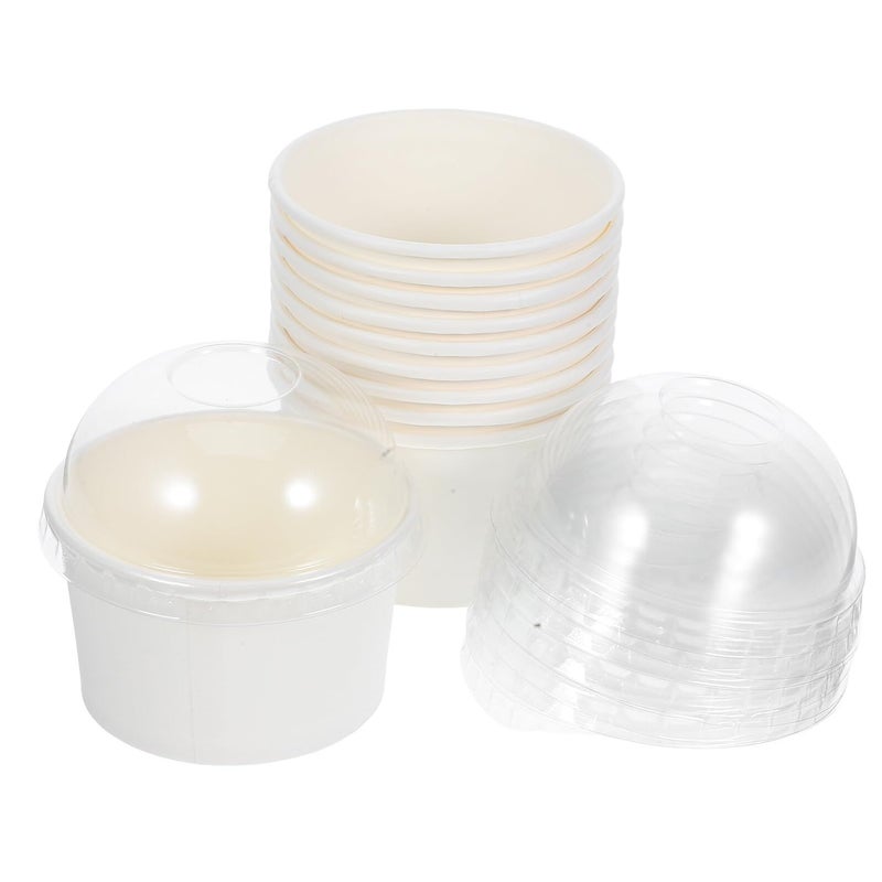 10pcs High Temperature Resistant Muffin Baking Paper Cups with Dome Lids Bakery Box - Image 2