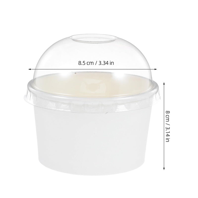 10pcs High Temperature Resistant Muffin Baking Paper Cups with Dome Lids Bakery Box - Image 3