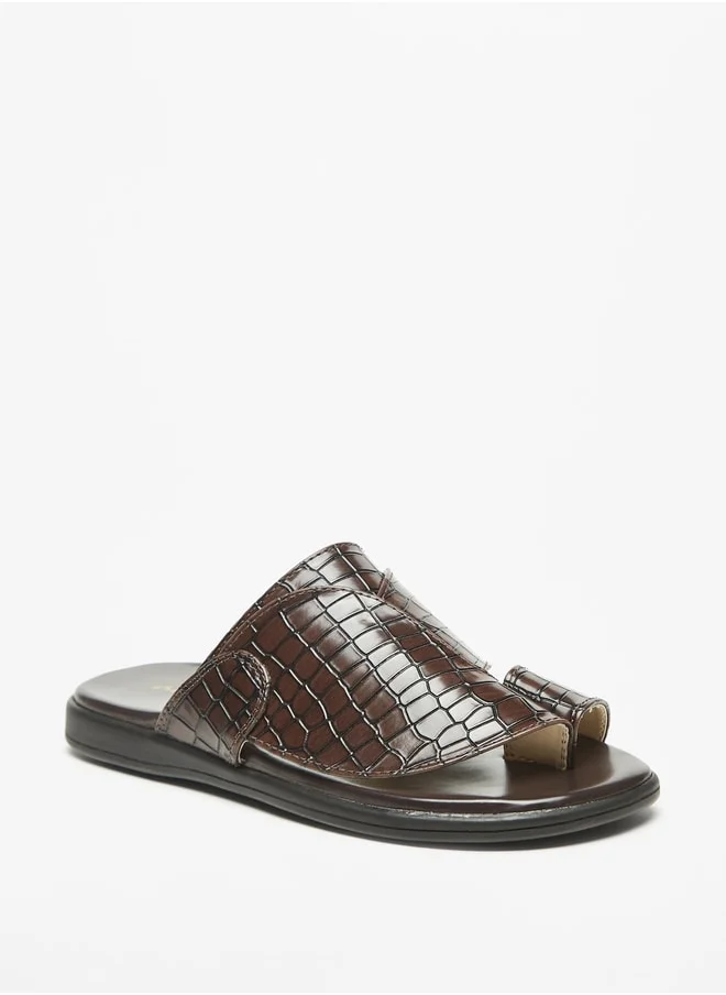 Al Waha Boys Textured Slip-On Arabic Sandals