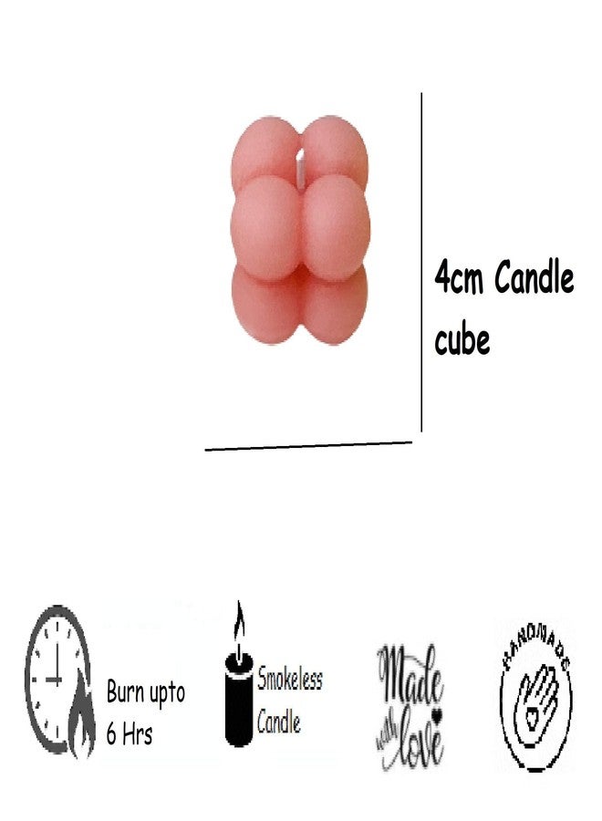 Yellow Petal مكعبات فقاعات من شمع الصويا على شكل غيمة صغيرة من بتلات صفراء، شمعة برائحة العلكة (متعددة الألوان، 210 غرام) - مجموعة من 6 قطع - Image 3