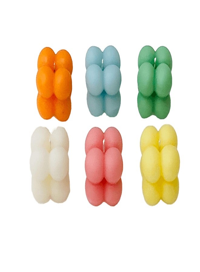 Yellow Petal مكعبات فقاعات من شمع الصويا على شكل غيمة صغيرة من بتلات صفراء، شمعة برائحة العلكة (متعددة الألوان، 210 غرام) - مجموعة من 6 قطع - Image 5