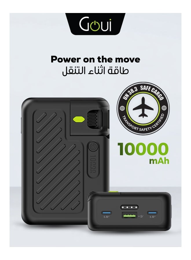 جوي باور بانك سينقي ميني 10 بلس | سعة 10000 ملّي أمبير | شحن سريع PD بقوة 20 واط | 3 منافذ إخراج ( 2xType-C و 1 USB-A) | مدمج وخفيف الوزن | متوافق مع جي تاق 10000 mAh - Image 1