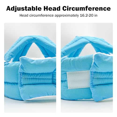 REFLYAWAY Baby Head Protector Baby Helmet for Crawling Walking No Bumps Safety Head Adjustable Protective Cap for Walking Playing Blue - Image 3