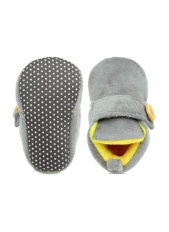 Superminis Superminis Unisex-baby's Bootie, Grey+Lemon, 6 - 12 Months  - Image 3