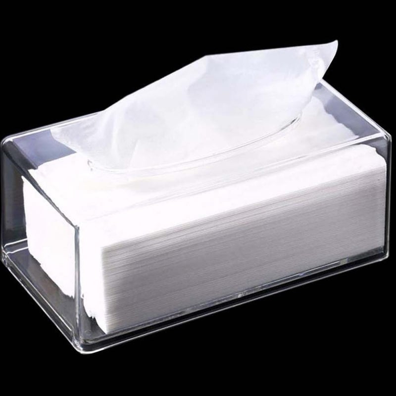 Acrylic Tissue Box Holder Rectangular 22x12x9cm for Bathroom Kitchen Office - Image 5