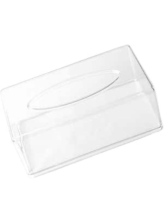 Acrylic Tissue Box Holder Rectangular 22x12x9cm for Bathroom Kitchen Office - Image 1