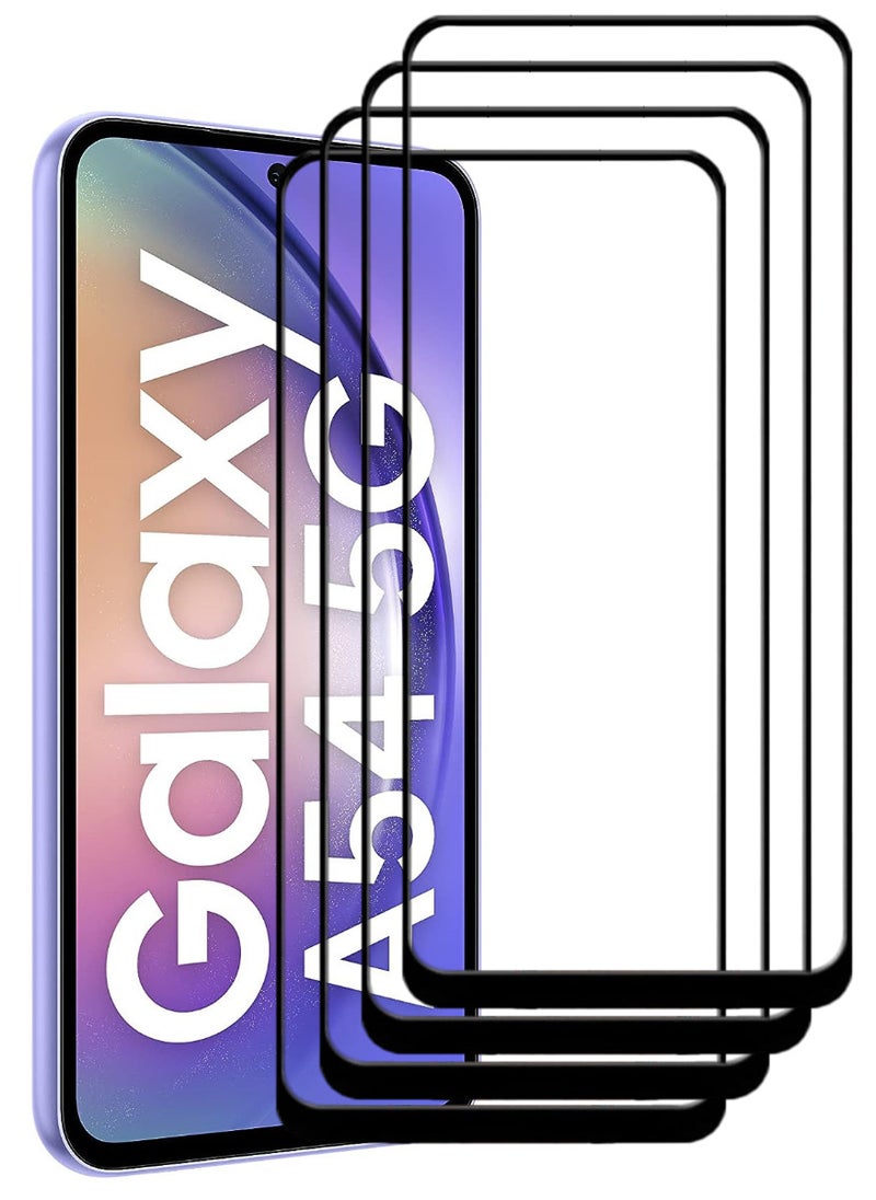 ACLIX 4 Pieces Antistatic ESD Dustproof Premium Quality High Definition Tempered Glass Screen Protector Designed For Samsung Galaxy A54 - Image 1