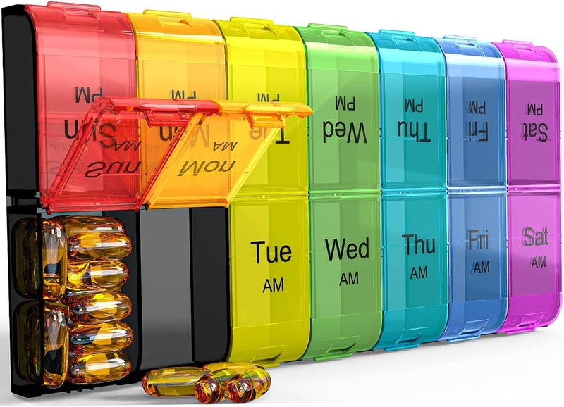Colorful Extra Large Pill Organizer for Adults