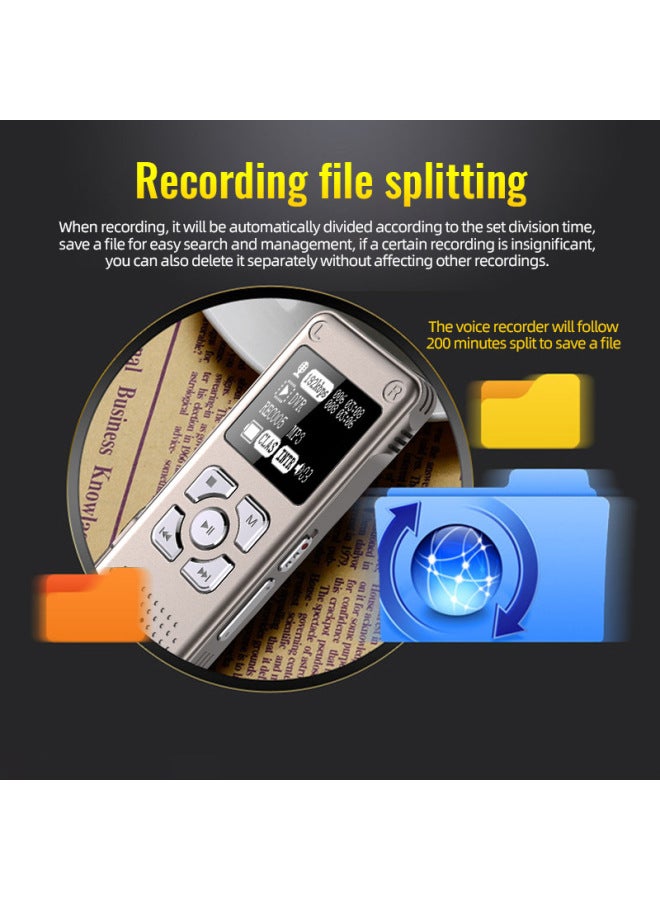Source X8 مسجل الاستعداد طويل للغاية Mp3ai ذكي احترافي عالي الدقة لتقليل الضوضاء التحكم الصوتي قلم تسجيل - اللون: محايد عبر الحدود - السعة الإنجليزية: 8 جيجابايت - Image 2