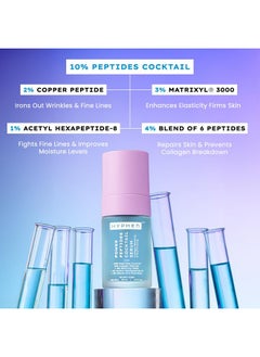 HYPHEN 10% Power Peptide & 2% Copper Peptide Serum| Advanced Anti-Aging Formula | Reduces Fine Lines & Wrinkles | Glowing Skin | Face Serum For Men & Women | All Skin Types - 30Ml  - Image 4