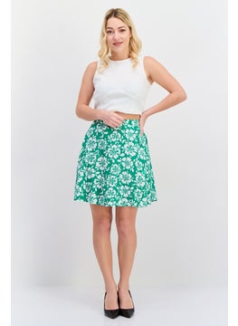 Women Floral Print Mini Skirt, Green - pzsku/Z745DA675A710BFF6653DZ/45/_/1739455541/4e608b78-4af0-4fe4-82bc-d9464565102c