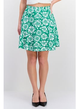 Women Floral Print Mini Skirt, Green - pzsku/Z745DA675A710BFF6653DZ/45/_/1739455543/62ac2a5d-be46-463e-bac0-a1d844184724