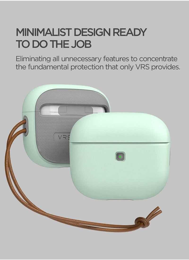 VRS Design - Modern for Airpods 3 Case Cover (2021) with Leather Strap - Mint Green - Image 1
